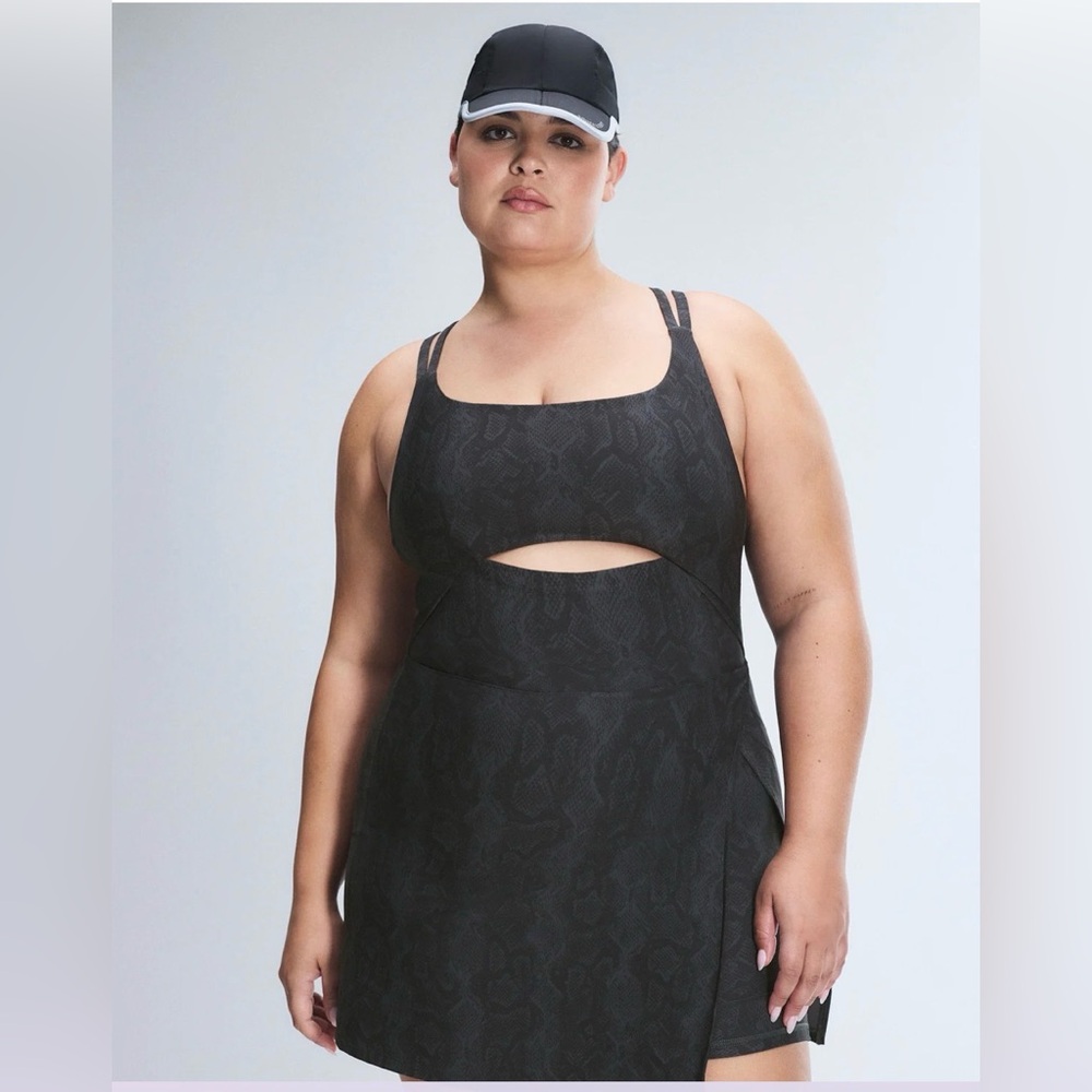 Savage X Fenty Dusky Grey Boa Baddie Print Sporty Dress with Shorts